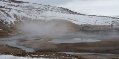 Geothermal field Reykjanes Peninsula Iceland